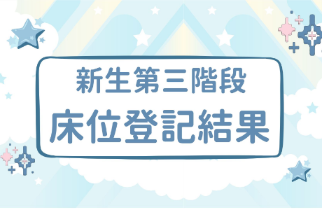 【公告】大一新生第三階段床位登記結果(115學年度)